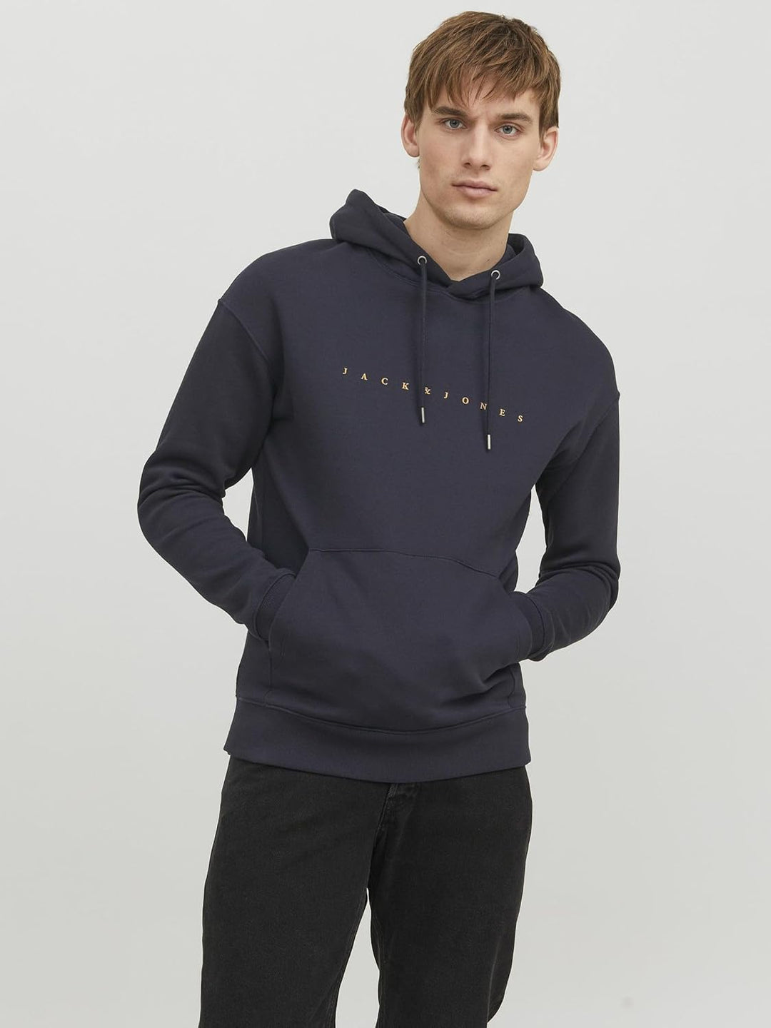 JACK & JONES Herren Hoodie Kapuzenpullover JJESTAR JJ Sweat Hood - Relaxed Fit XS Dark Navy, XS Dark
