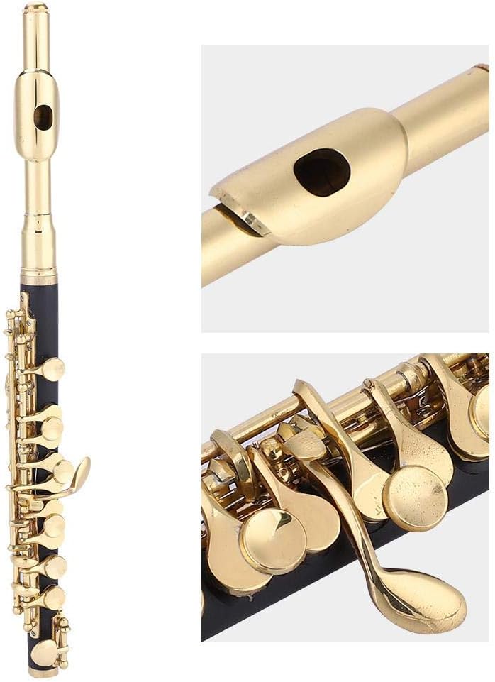 piccolo flöte C-Tonart, Huairdum Piccolo-Set mit gepolsterter Flöte in halber Grösse für Kinder und