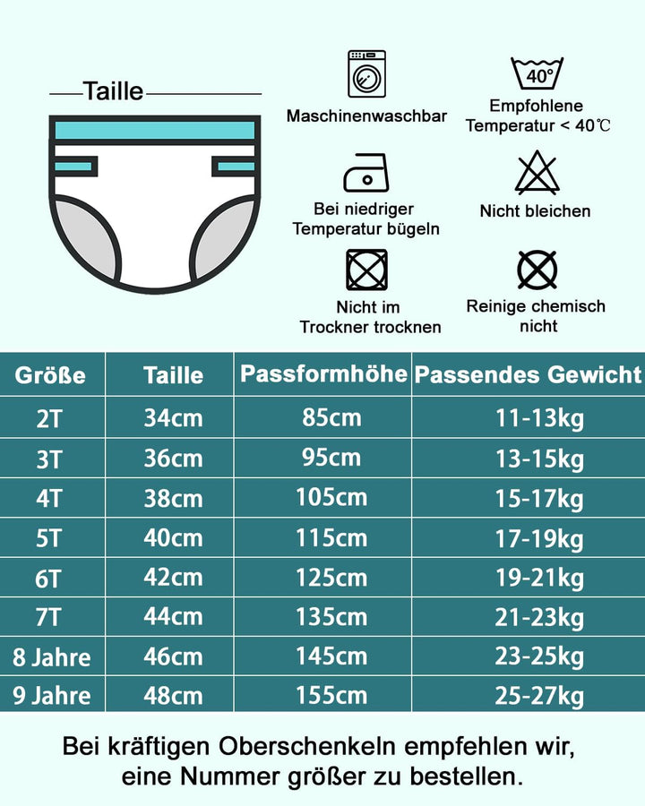 FLYISH DIRECT Baby Trainerhosen Töpfchentraining, 8er Pack Töpfchen Trainingshose für Mädchen Jungen