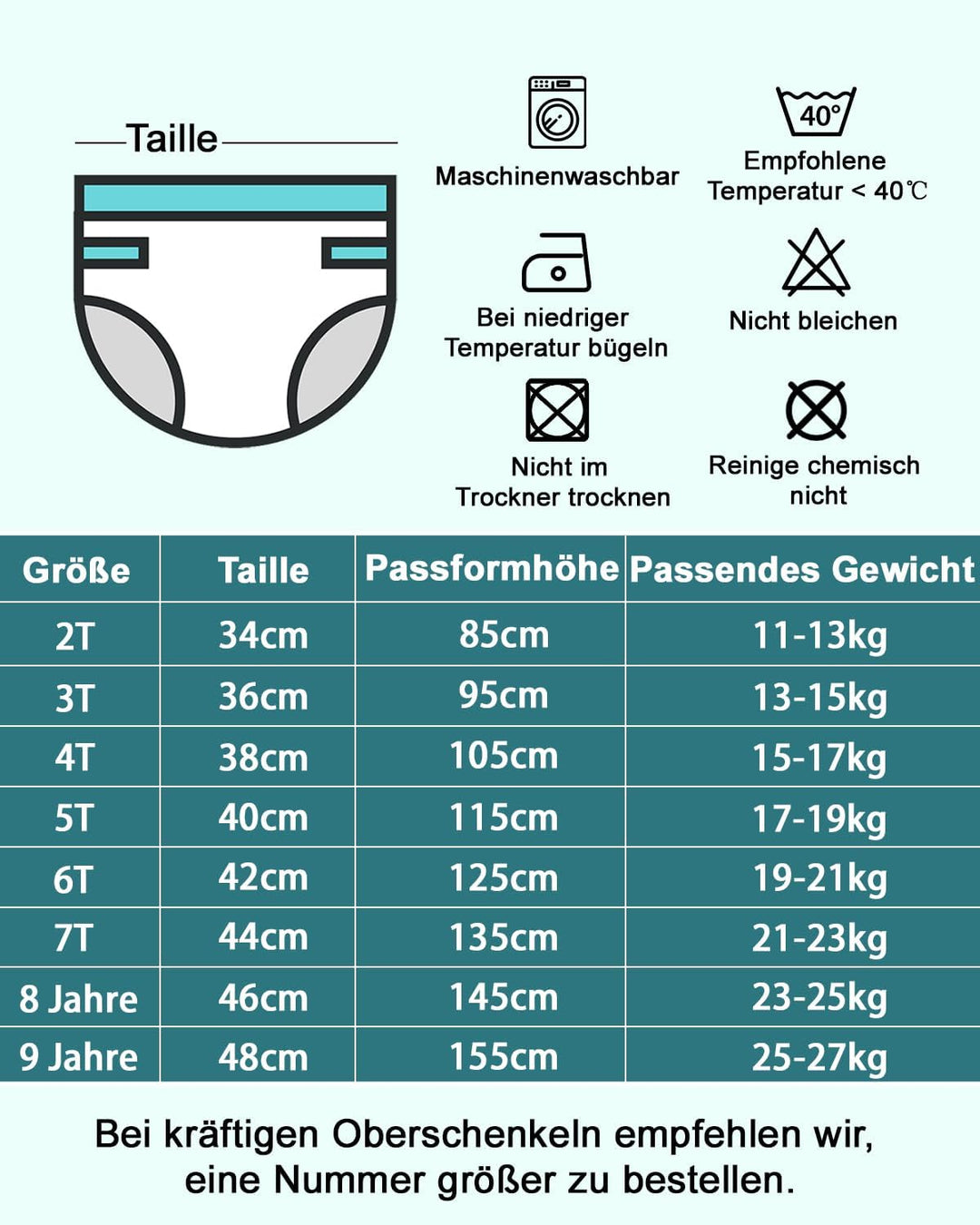 FLYISH DIRECT Baby Trainerhosen Töpfchentraining, 8er Pack Töpfchen Trainingshose für Mädchen Jungen