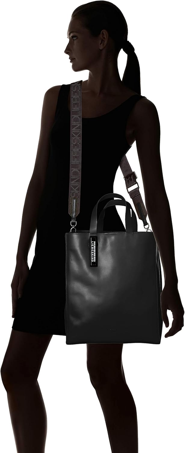 Liebeskind Damen Paperbag M OOS Tote Schwarz, Schwarz