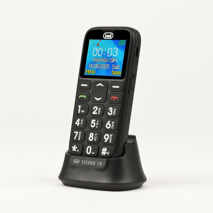 Trevi - Cellular Telefon FÜR Einfache Tasten mit Trevi SICHERHEITSKNÖPFEN 10 Schwarz black, black