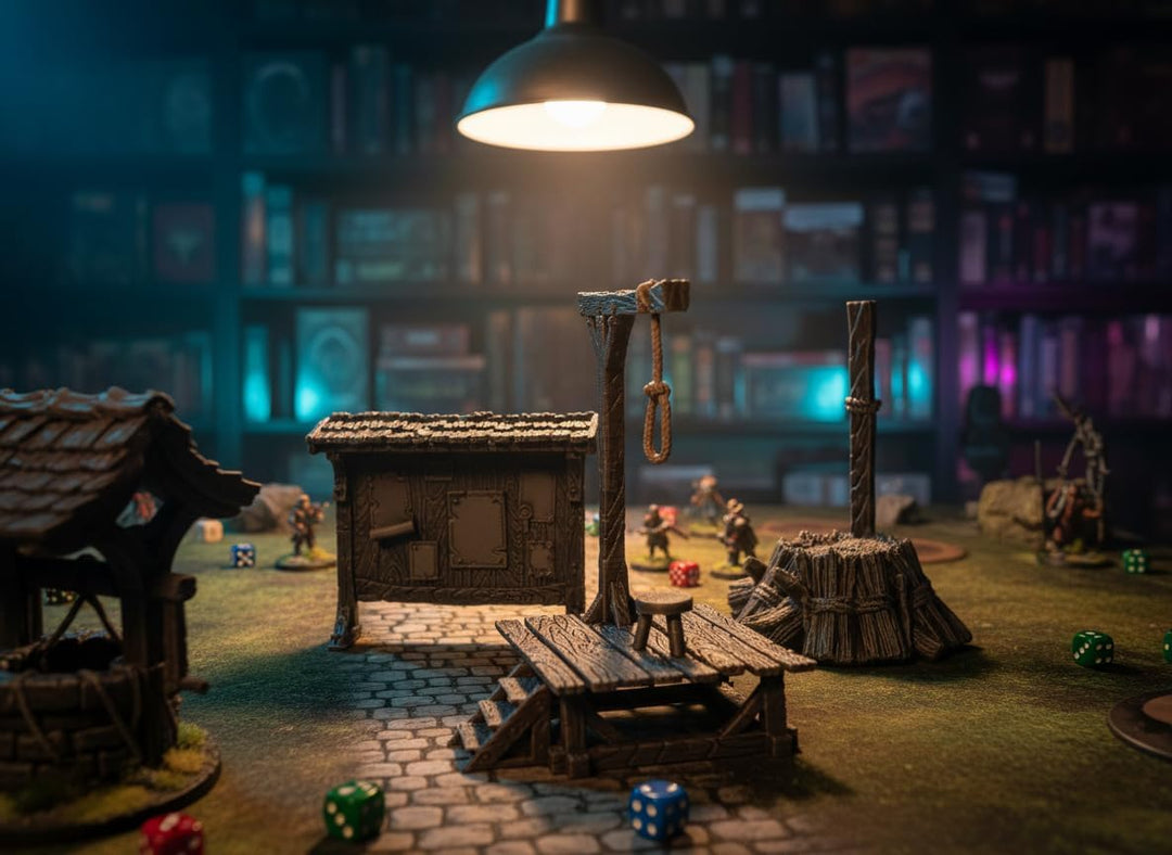 Stadtgegenstände Set – Umfassendes Geländezubehör für Tabletop-Rollenspiele, Dungeons & Dragons, War