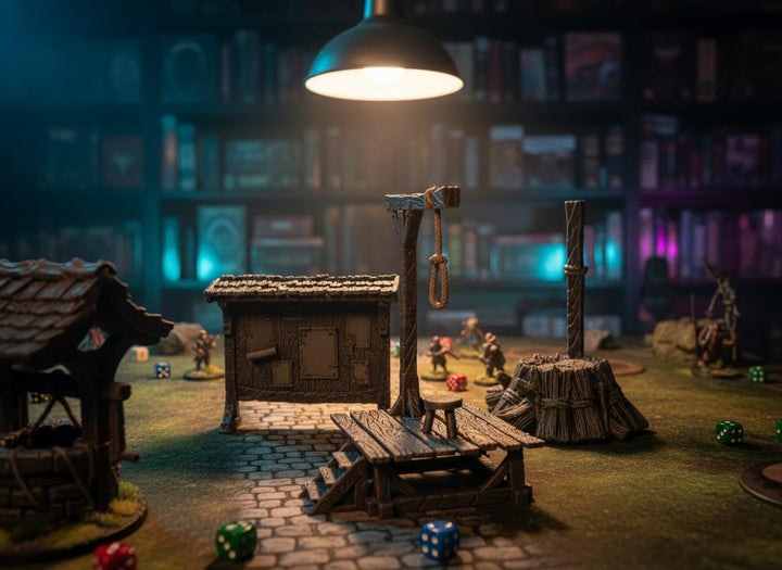 Stadtgegenstände Set – Umfassendes Geländezubehör für Tabletop-Rollenspiele, Dungeons & Dragons, War