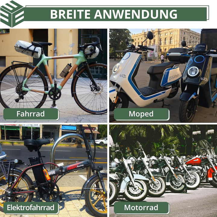 EYPINS Bremsscheibenschloss + Kettenschloss Set, 110db Scheibenschloss Bremsschloss Alarmanlage | ø7