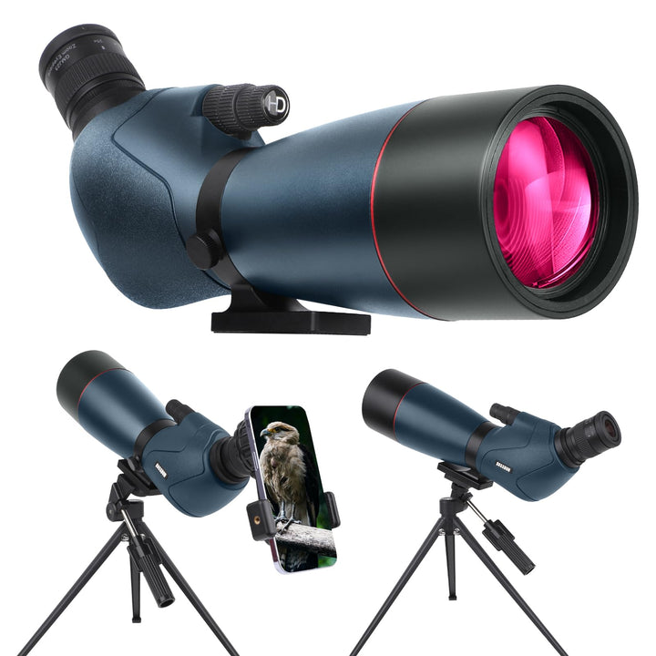 Spektive für Zielschiessen - HD Spektive mit Stativ Tragetasche & Smartphone Halterung - BAK4 Spekti