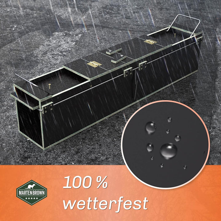 Martenbrown® Fuchsfalle Gross 155cm I Dient auch als Waschbärfalle oder Katzenfalle I Marder Kastenf