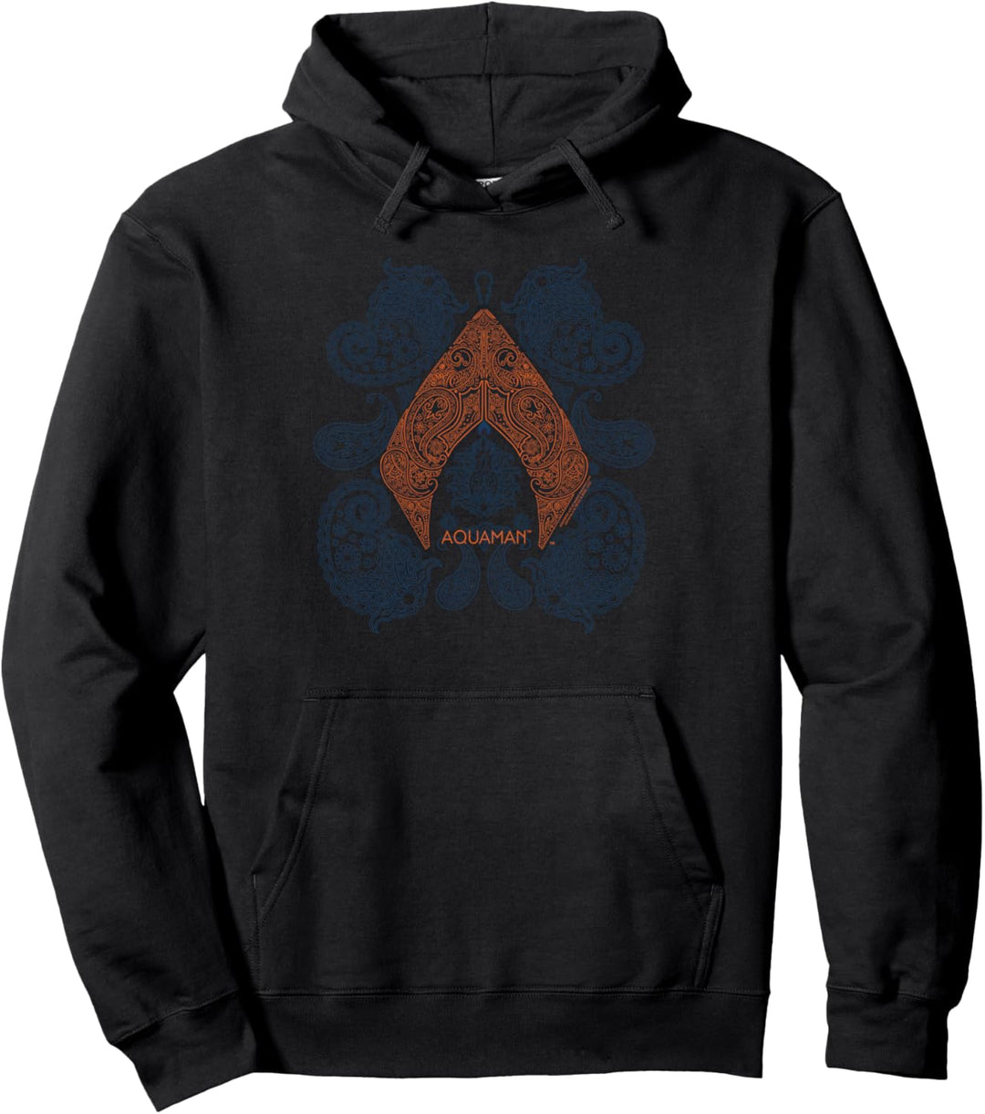 Aquaman Movie Aqua Paisley Pullover Hoodie
