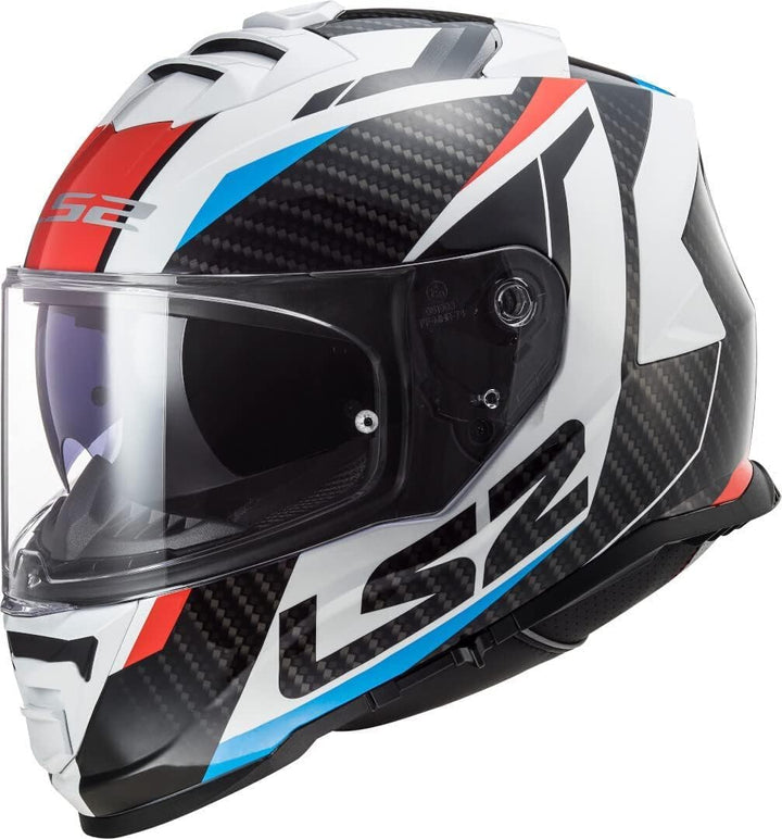 LS2 Motorradhelm FF800 STORM RACER RED BLUE, Schwarz/Weiss/Rot/Blau, L L Schwarz/Weiss/Rot/Blau, L S