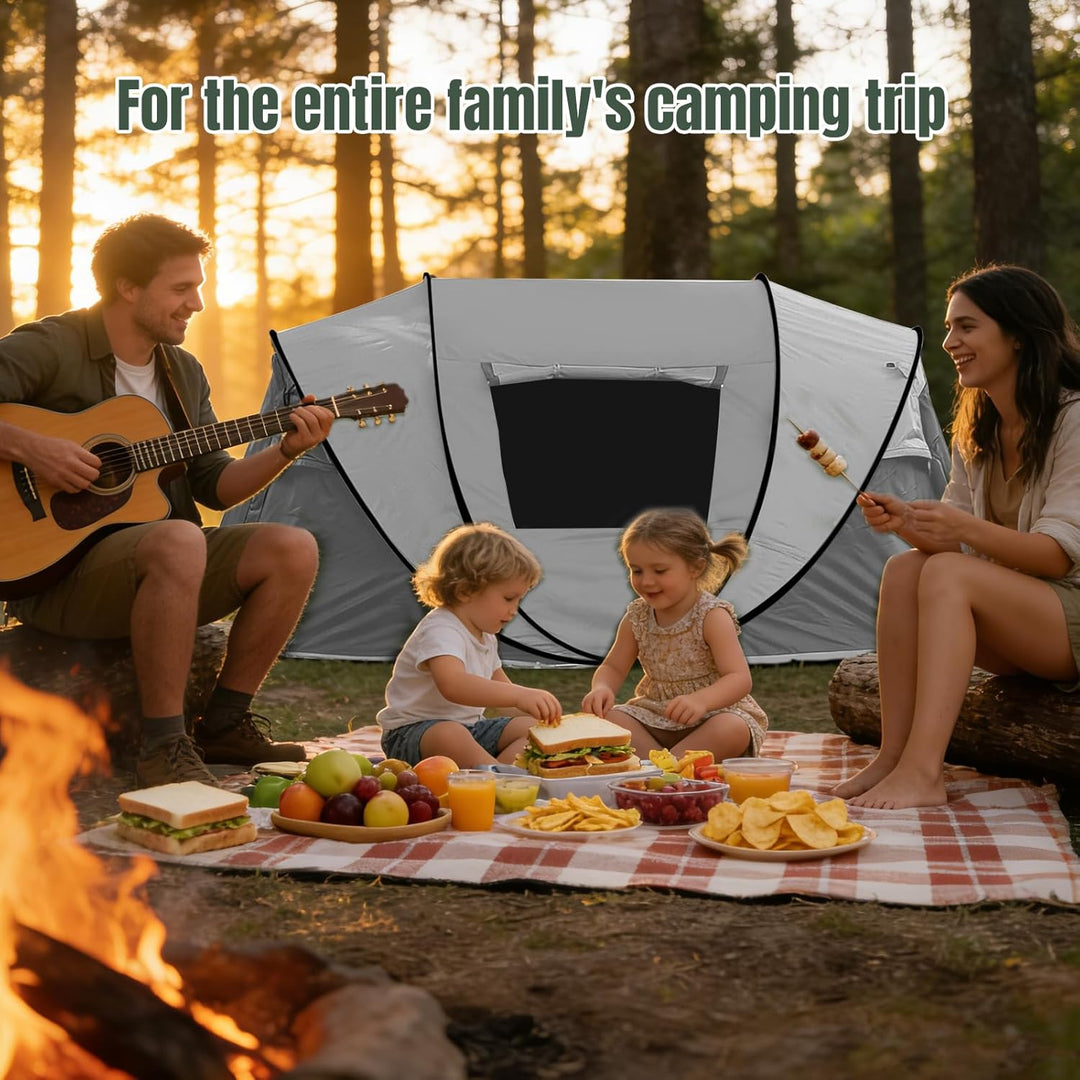 Camping Zelt, Pop Up Zelt 4-5 Personen, Automatisches Aufstellzelt in 3 Sekunden, Wurfzelte Wasserdi