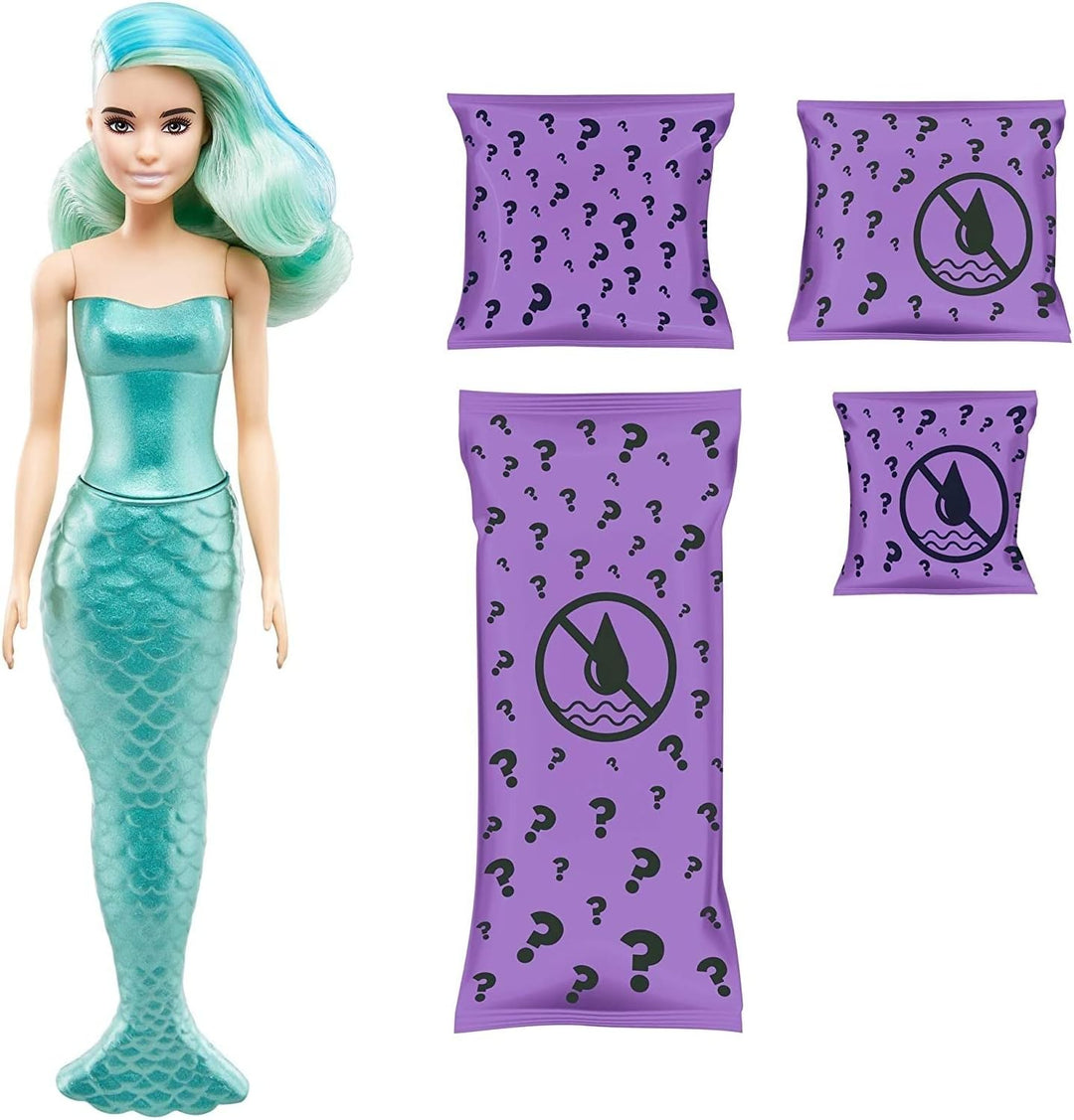 Barbie GTP43 - Color Reveal Puppe mit Enthüllungseffekt mit 1 Überraschungspuppe und 7 weiteren Über