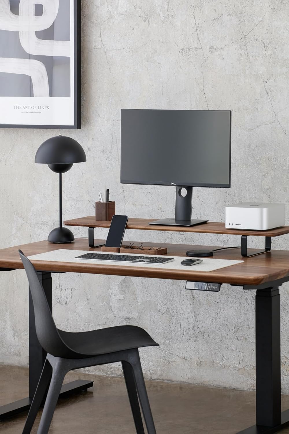 Oakywood - Monitorständer 2 Monitore - Schreibtisch Bildschirmerhöhung aus Holz - Handgefertigt in d