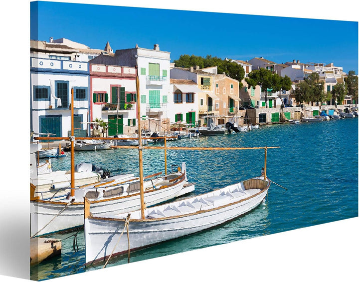 islandburner Bild auf Leinwand Majorca Porto Colom Felanitx Port In Mallorca Wandbild Poster Kunstdr