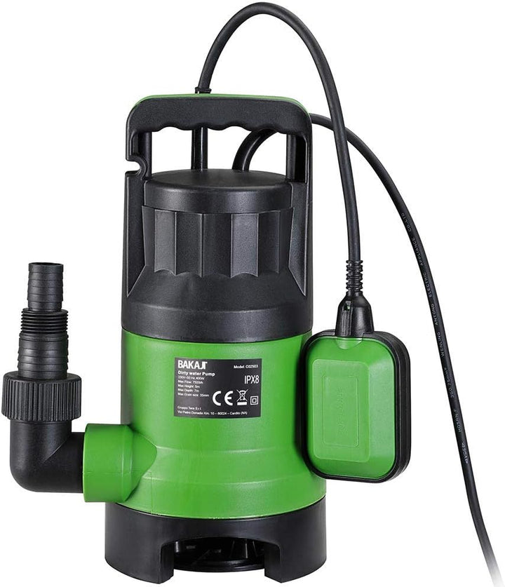 Bakaji Tauchpumpe Elektropumpe Sommerpumpe Wasser dunkel Schmutz Leistung 400 W Förderleistung 7000