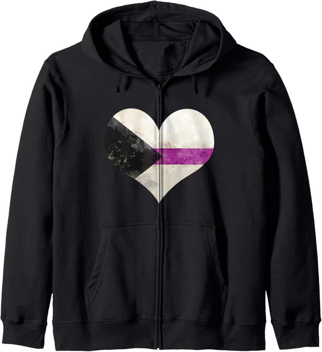 Demisexuell Pride Watercolor Heart Kapuzenjacke