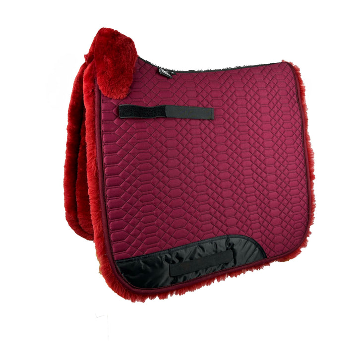 Engel Reitsport Lammfell Schabracke Fully Lined SCHABRA2-D-BOR-MED Stoff Bordeauxrot Fell med. Dress