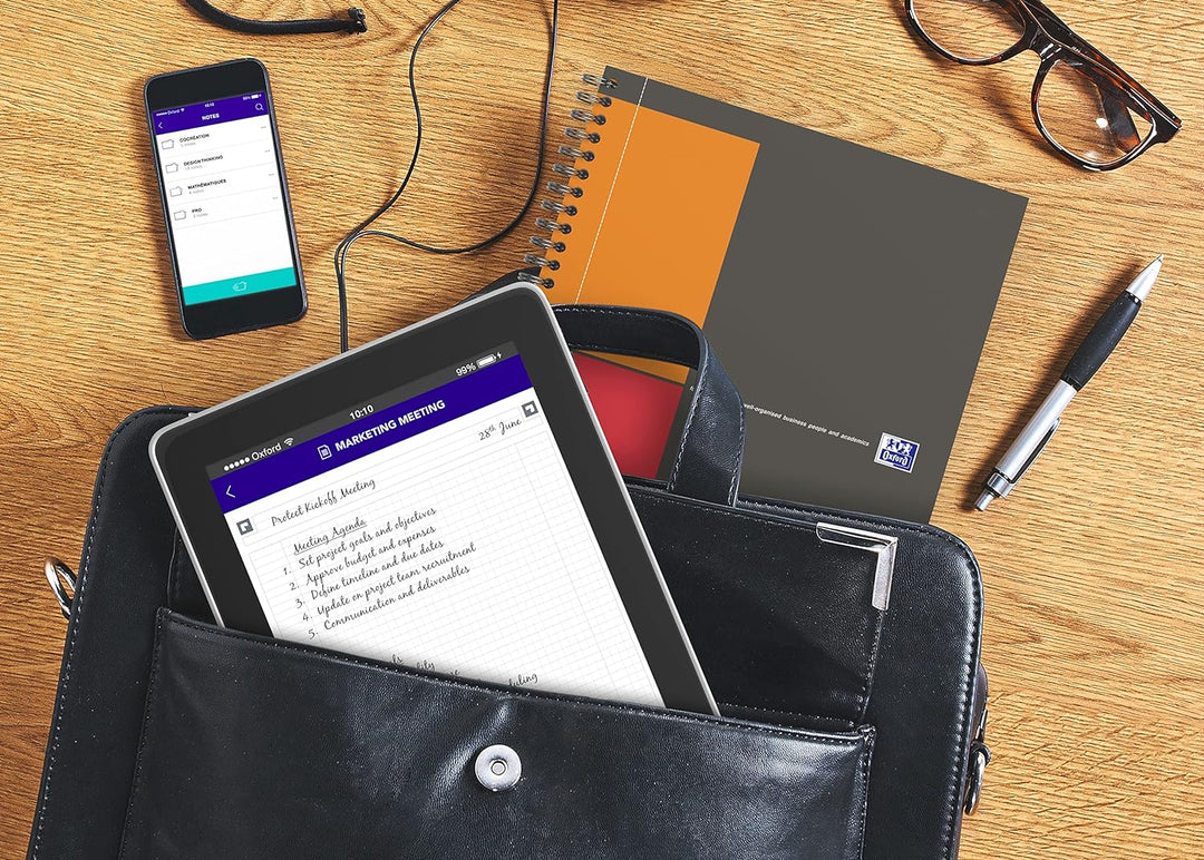 Oxford Notebook International B5, kariert, 160 Seiten, stabiler Kartondeckel, 5 Stück B5 5 Stück kar
