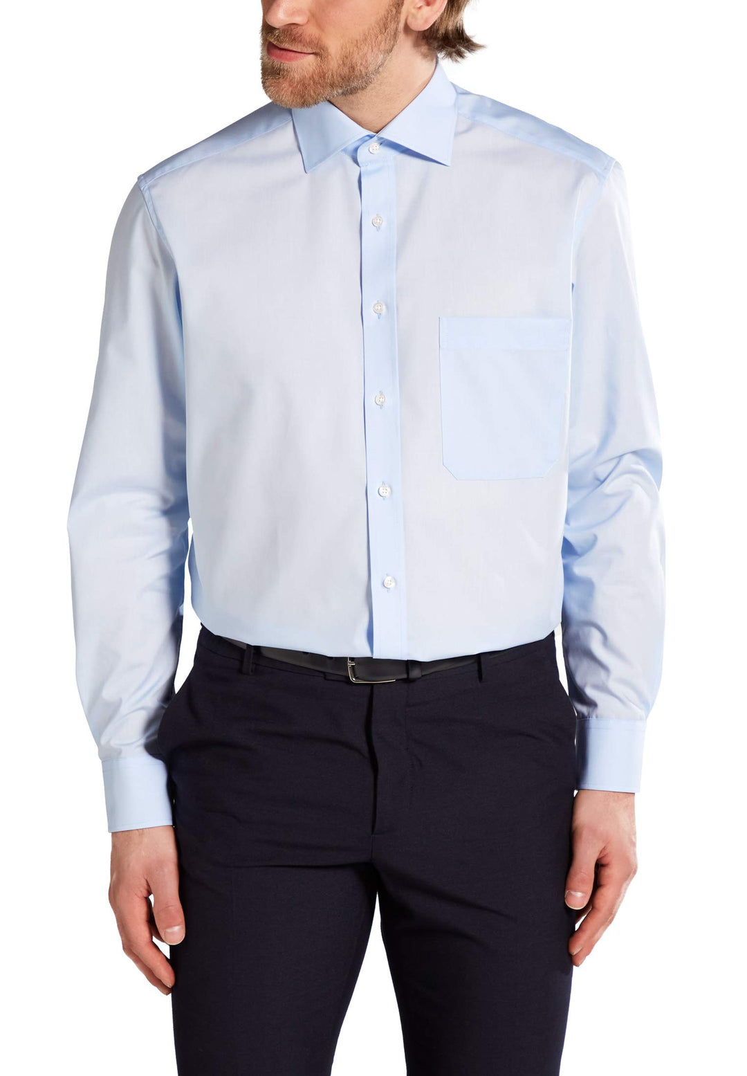 ETERNA Herren Hemd Comfort Fit Langarm Kent 41 Kragen / 67 Ärmel Hellblau, 41 Kragen / 67 Ärmel Hell