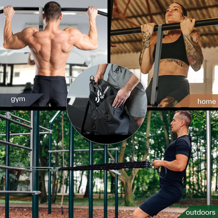 Klimmzugbänder - Sportneer Verstellbare Widerstandsbänder für Klimmzughilfe mit Anti-Rutsch-Verschlu