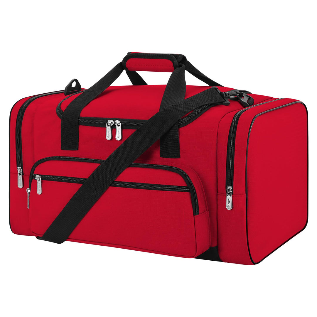 Sporttasche Reisetasche Fitness Tasche mit Schultergurt Wochenendtasche für Damen und Herren (Rot, 4