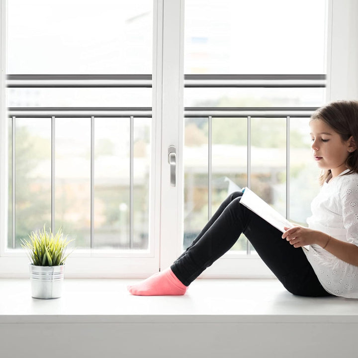 NAIZY Französischer Balkon Geländer Edelstahl Balkongeländer 90cm hoch Treppengeländer Terrassengelä