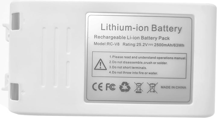 25.2V/63Wh 2500mAh V8 akku Ersatz für Xiaomi Dreame V9 V9B V9P V10 Staubsauger Li-ion Ersatzakku