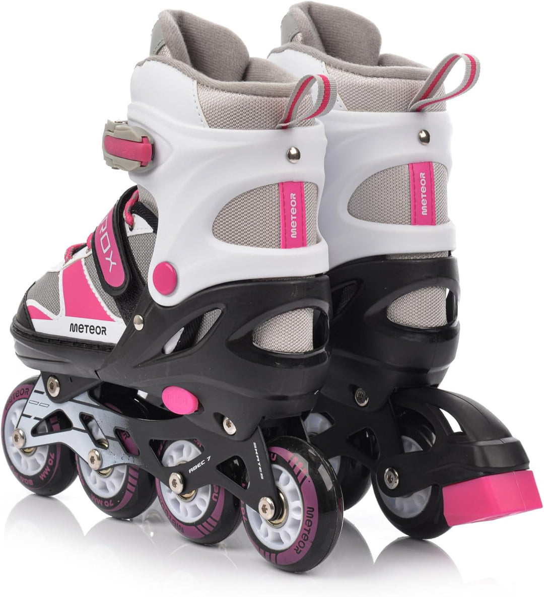 meteor Rox sichere verstellbare Kinder Inline‑Skates – Inliner für Mädchen Jungen – ABEC‑7 Carbonlag