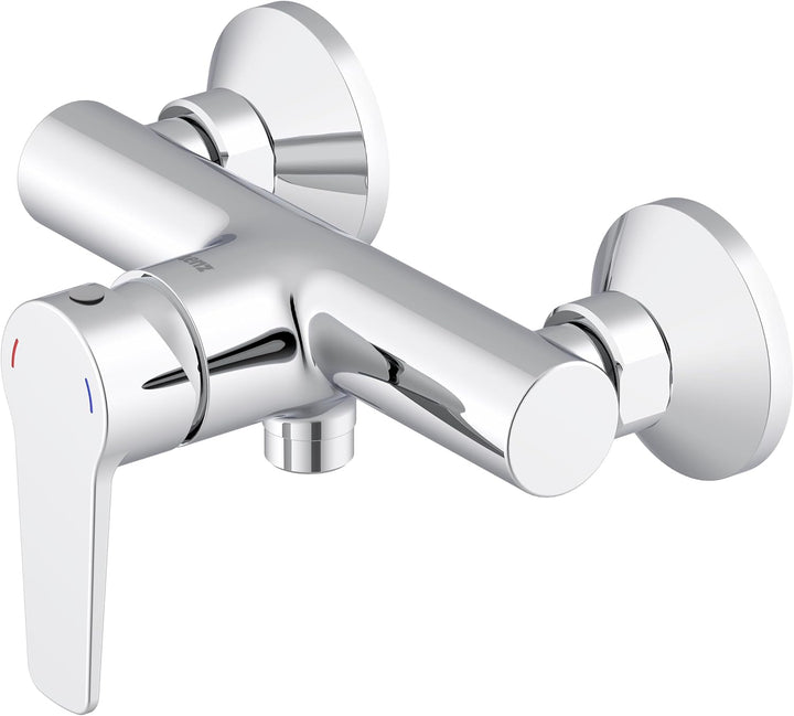 Lenz Brausearmatur MOLA in chrom – hochwertige und moderne Brausearmatur – mit keramischer Markenkar