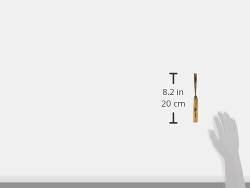 STUBAI Stemmeisen Stechbeitel Serie 52 - Form 16 | Gebogenes Hohleisen 10 mm, mit Holzgriff, für Fig