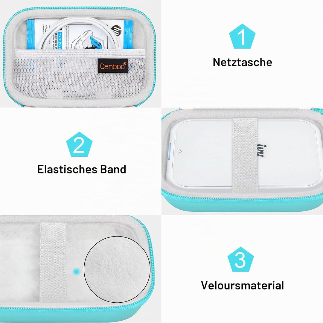 Canboc Hartschalenkoffer für Neue Canon Zoemini 2/ Canon Zoemini Mini Fotodrucker Mobile Wireless Bl
