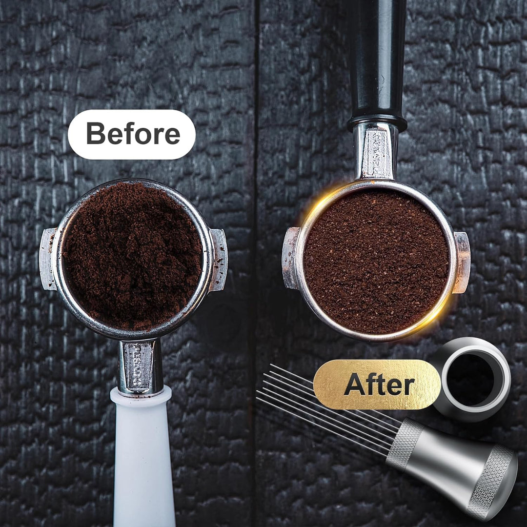 Wdt Tool, Abnehmbar Kaffee Distributor mit Ständer mit 7 Espresso Nadel 0.3mm, Aluminium Wdt Tool Es