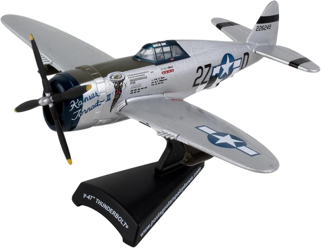Daron PS5359-4 Postage Stamp Republic P-47 Thunderbolt Kansas Tornado II Scale 1/100