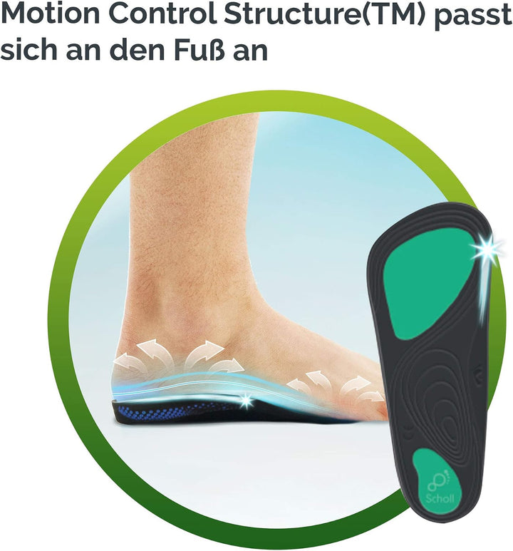 Scholl InBalance Einlegesohlen für Schuhe in Grösse 42.5-45 – Sohlen bei Schmerzen im Fussgewölbe –
