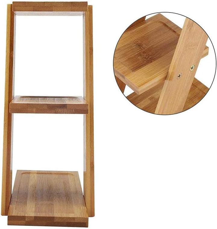 Dioche Mini 3 Ebenen Pflanzenständer Vasenregal Tischvase Halter für Pflanzen aus Bambus Display für