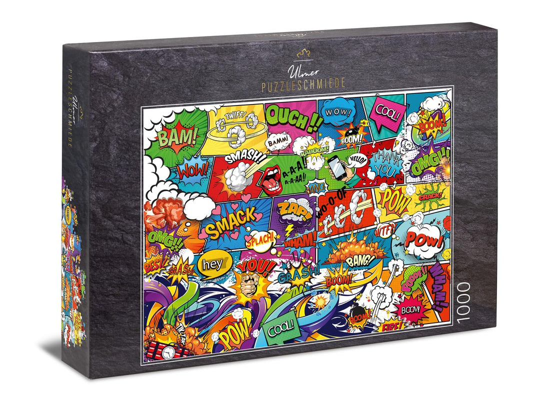 Ulmer Puzzleschmiede - Puzzle Boom! - Klassisches 1000 Teile Puzzle - originelle Comic-Wallpaper-Ill