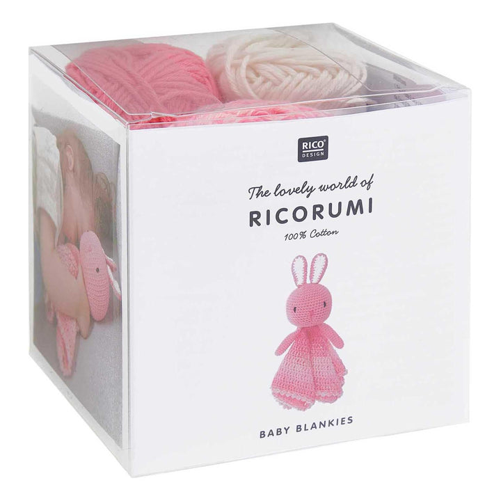 Ricorumi Häkel-Set "Baby Blankies - Hase", mit Füllwatte, Hase