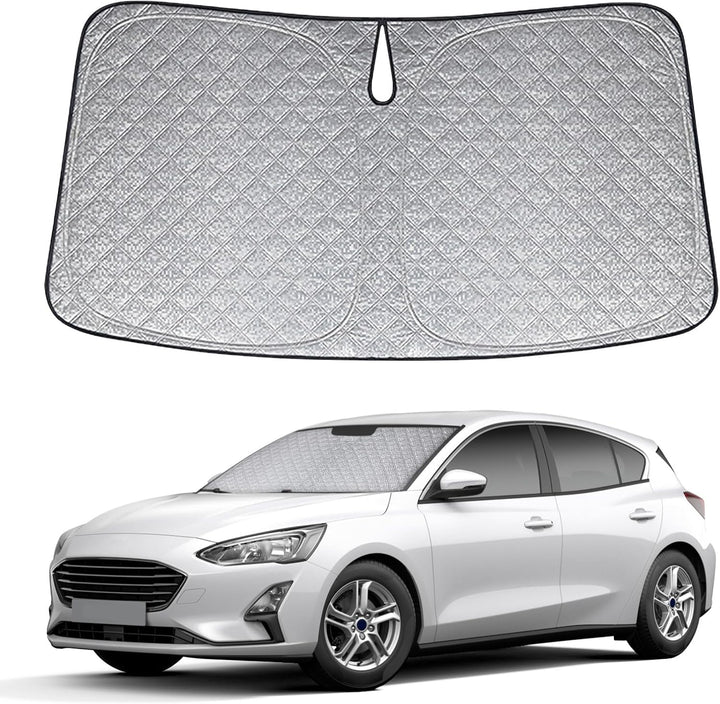 Auto Frontscheiben Sonnenblende Ersatz für Ford Focus MK4 2018-2024, Faltbarer Sonnenschutz für Auto