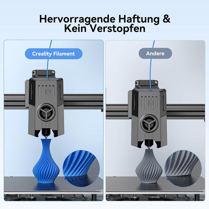 Creality Ender PLA Filament 1,75mm 2 Packs für 3D-Drucker, 2 x 1kg Spule 3D Druck Filament, Massgena