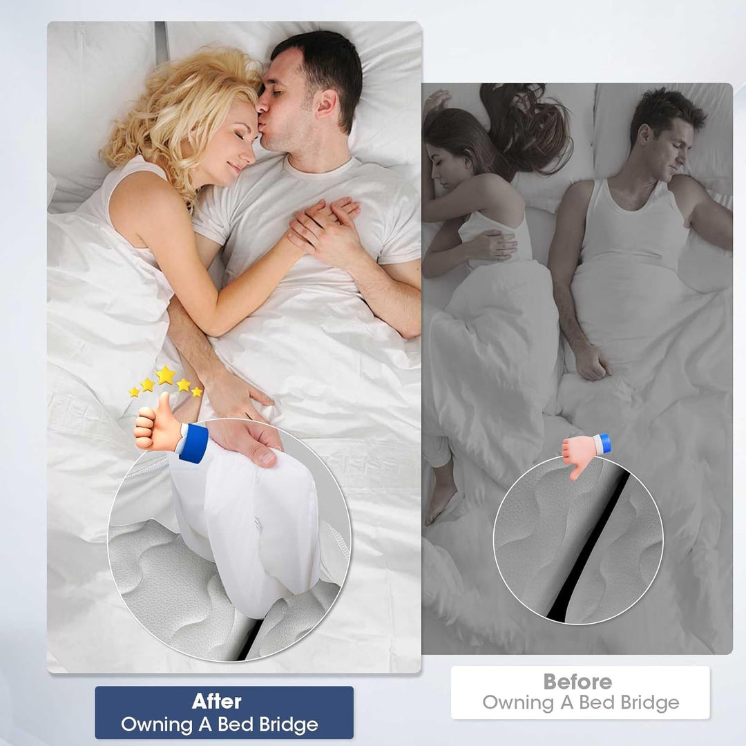 Liebesbrücke 180x200 mit Spannbettlaken,T-Keil Matratzenkeil Lücke Füller doppelbett 180x200 - Verbi