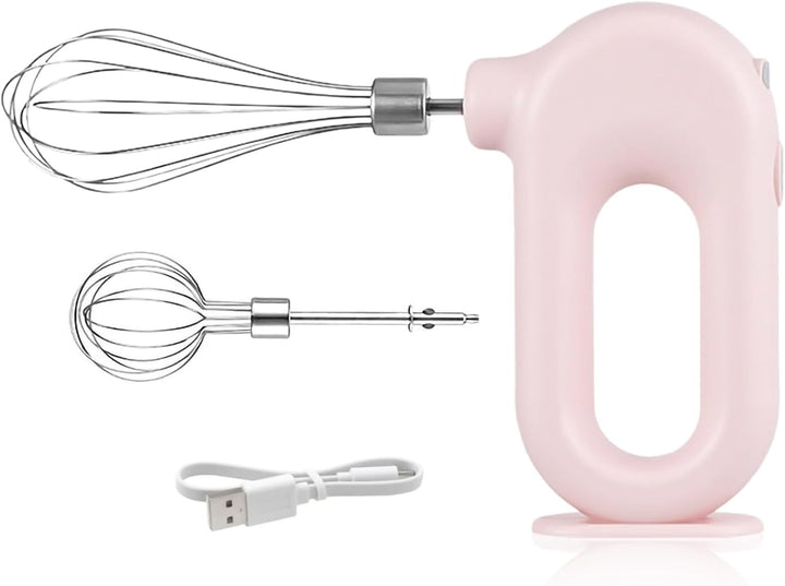 Kabelloser Handmixer Elektrischer, Edelstahl-Schwingbesen Mini-Eierschläger 4-Gang-Einstellbarer Min