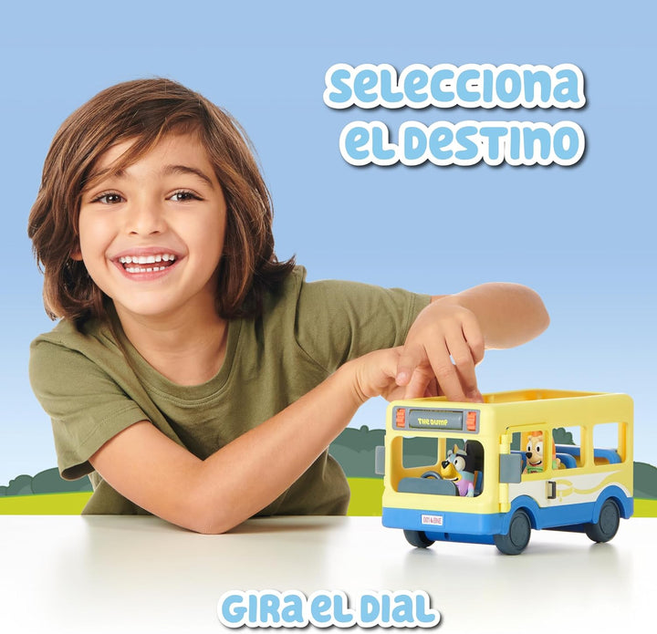 Bluey - School Bus, Bus für den Cole 2 Figuren mit Bingo Figuren aus der Zeichnungsserie Inantil, Sc