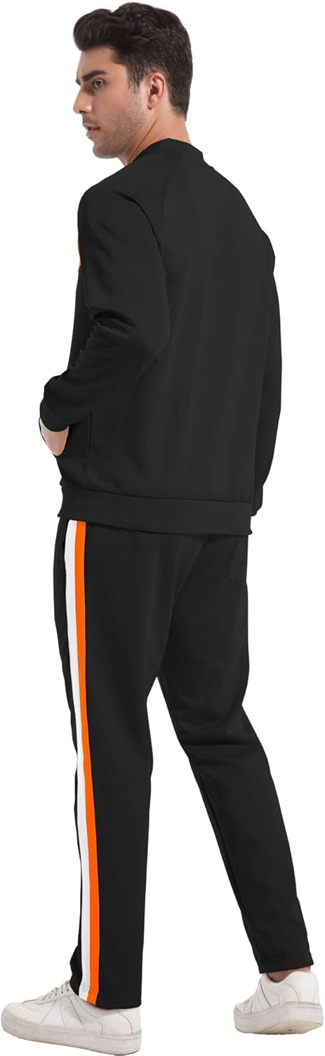 W JIANWANG Herren Jogginganzug Trainingsanzug Sportanzug Fussball Sporthose für Gym Tracksuit Atmung