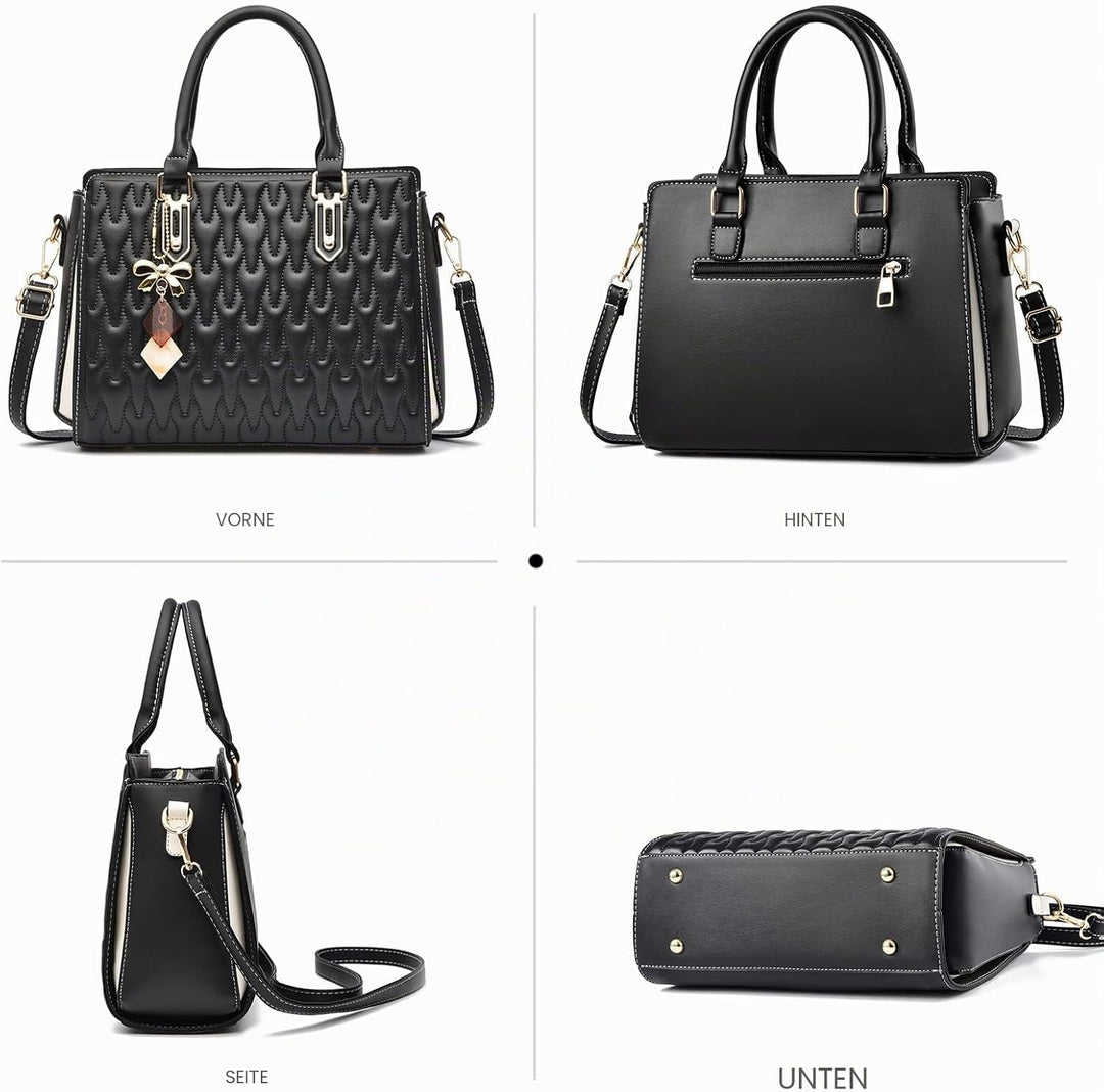 NICOLE &amp; DORIS Handtasche für Frauen Elegante Henkeltasche Damen Mode Schultertaschen PU Leder Umhän
