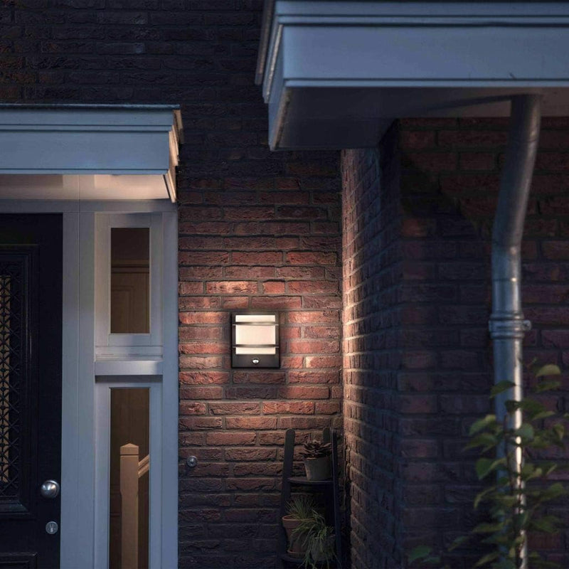 Philips myGarden LED Petronia Wandaussenleuchte mit Bewegungsmelder, Anthrazit Mit Bewegungssensor,