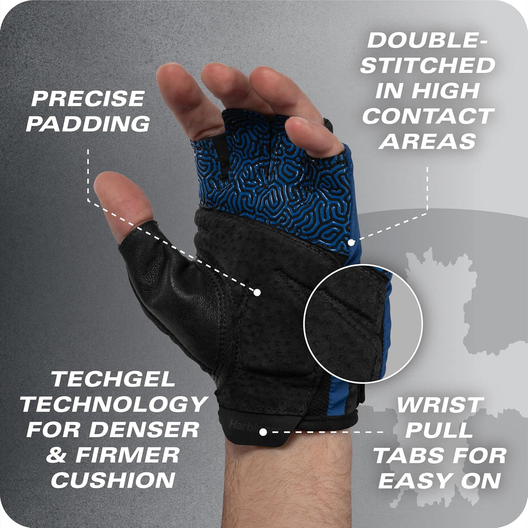 Harbinger Grip 3.0 Trainingshandschuhe blau M, blau M