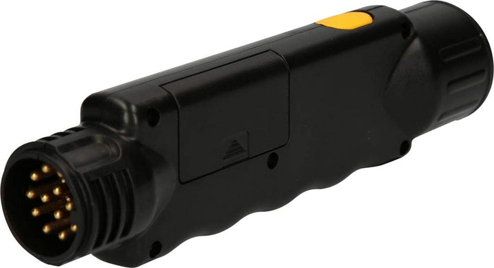 KS Tools 150.0933 12V Zugwagentester / Prüfgerät für Anhängersteckdosen 13-polig, Gelb, Schwarz