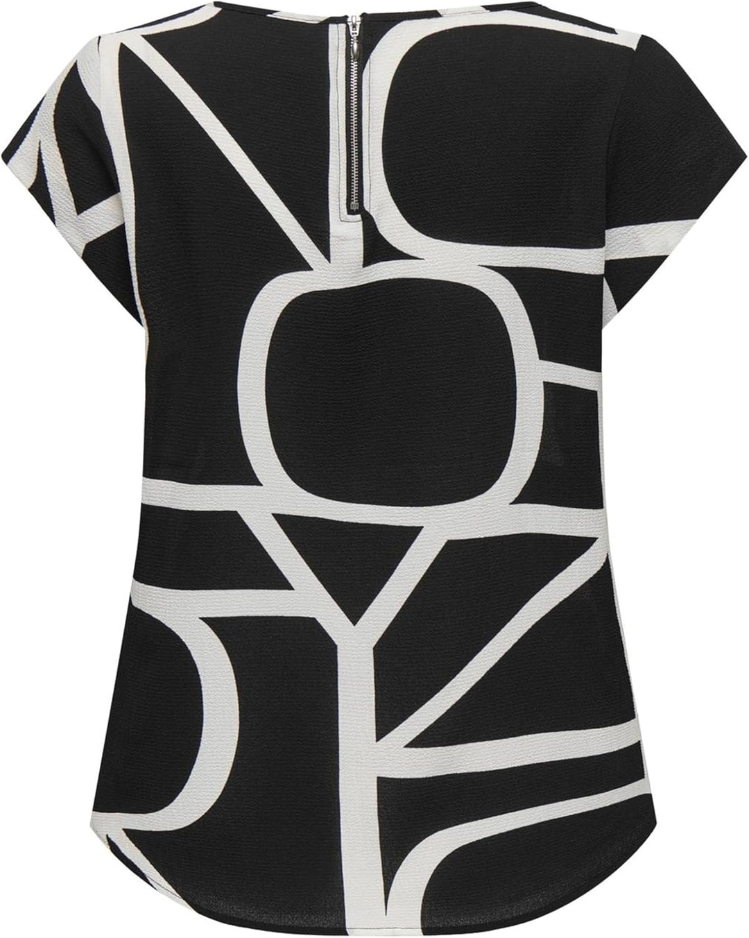 ONLY Vic Short Sleeve Top 34 Black/Aop:maritime Great Logo, 34 Black/Aop:maritime Great Logo