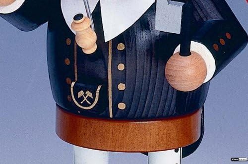 KWO Olbernhau Räuchermann Bergmann, 18 cm, Holz, Mehrfarbig