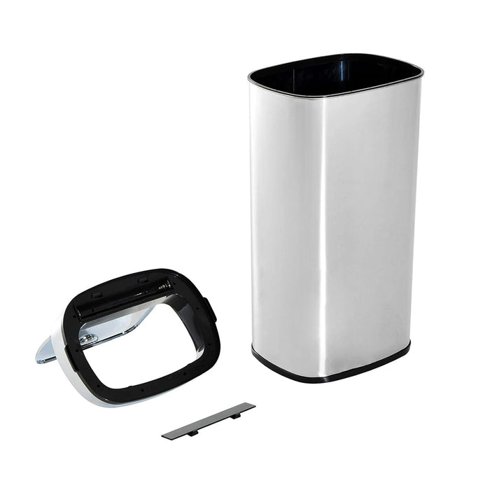 HOMCOM Mülleimer Automatik mit Sensor Abfalleimer Küche Edelstahl Silber (68L), 68L
