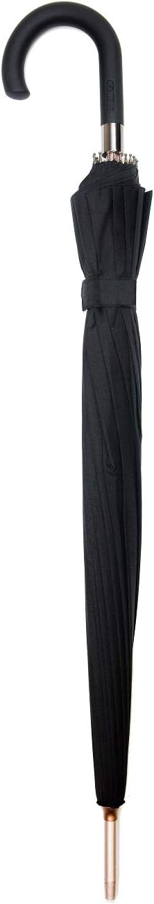 Smati Parapluie long noir automatique - Gentleman 16 baleines fibre de verre Susino Regenschirm, 92